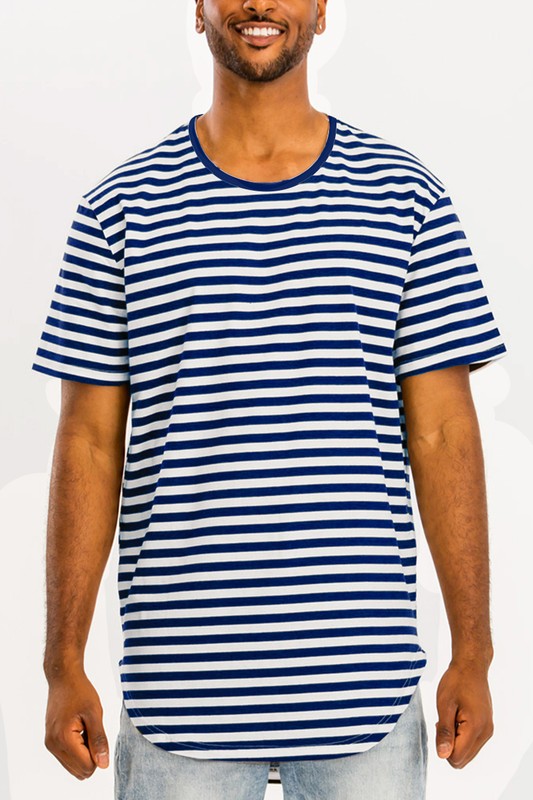 STRIPED ELONGATED TSHIRT Smile Sparker