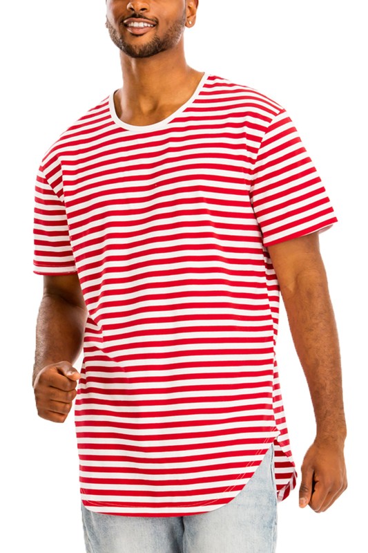 STRIPED ELONGATED TSHIRT Smile Sparker