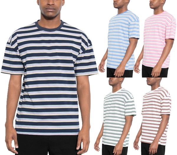 Striped Round Neck Tshirt Smile Sparker