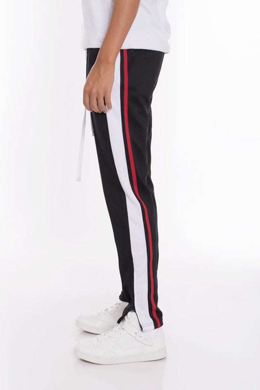 STRIPES TRICOT TAPERED PANTS Smile Sparker