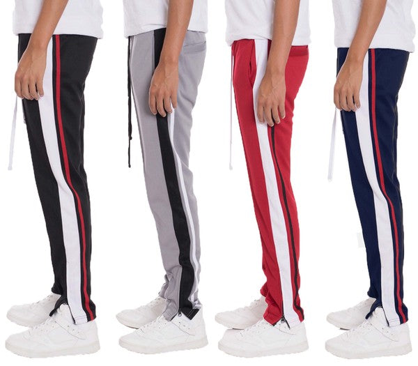 STRIPES TRICOT TAPERED PANTS Smile Sparker