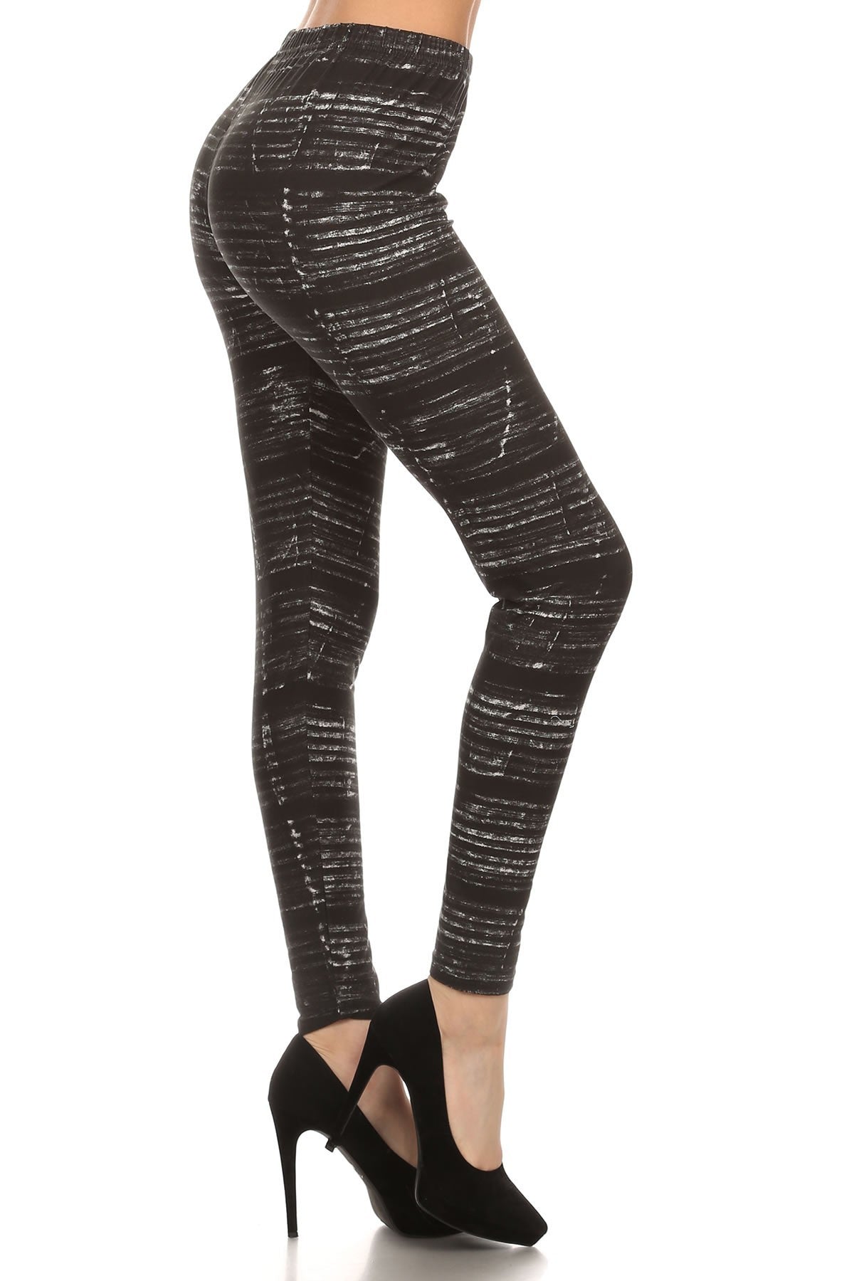 Tie Dye Print, Full Length Leggings In A Fitted Style With A Banded High Waist Smile Sparker