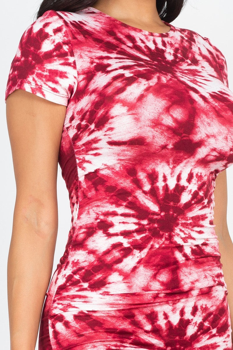 Tie-dye Printed Dress Smile Sparker