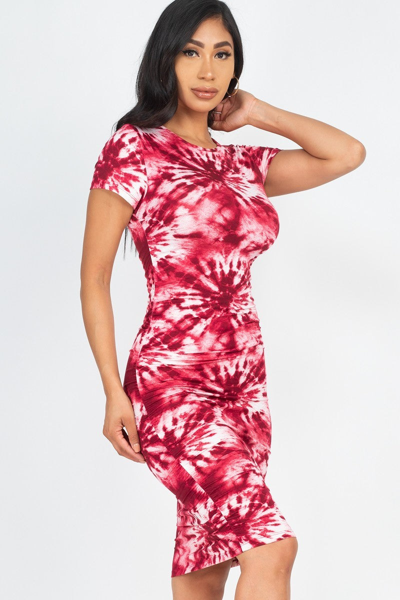 Tie-dye Printed Dress Smile Sparker