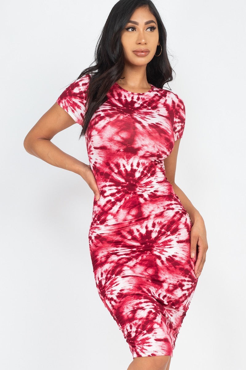 Tie-dye Printed Dress Smile Sparker