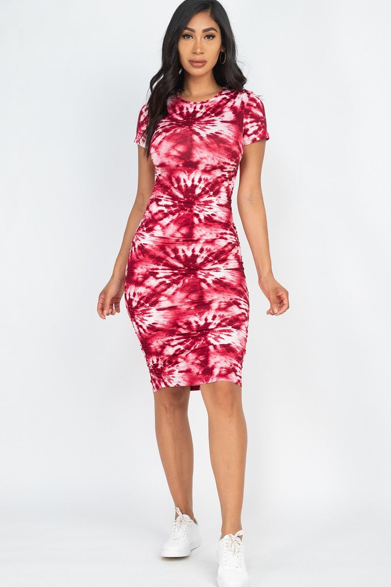 Tie-dye Printed Dress Smile Sparker