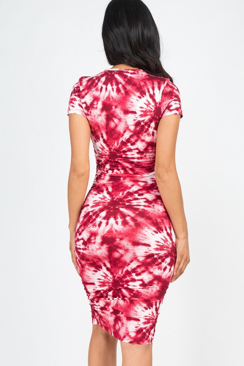 Tie-dye Printed Dress Smile Sparker