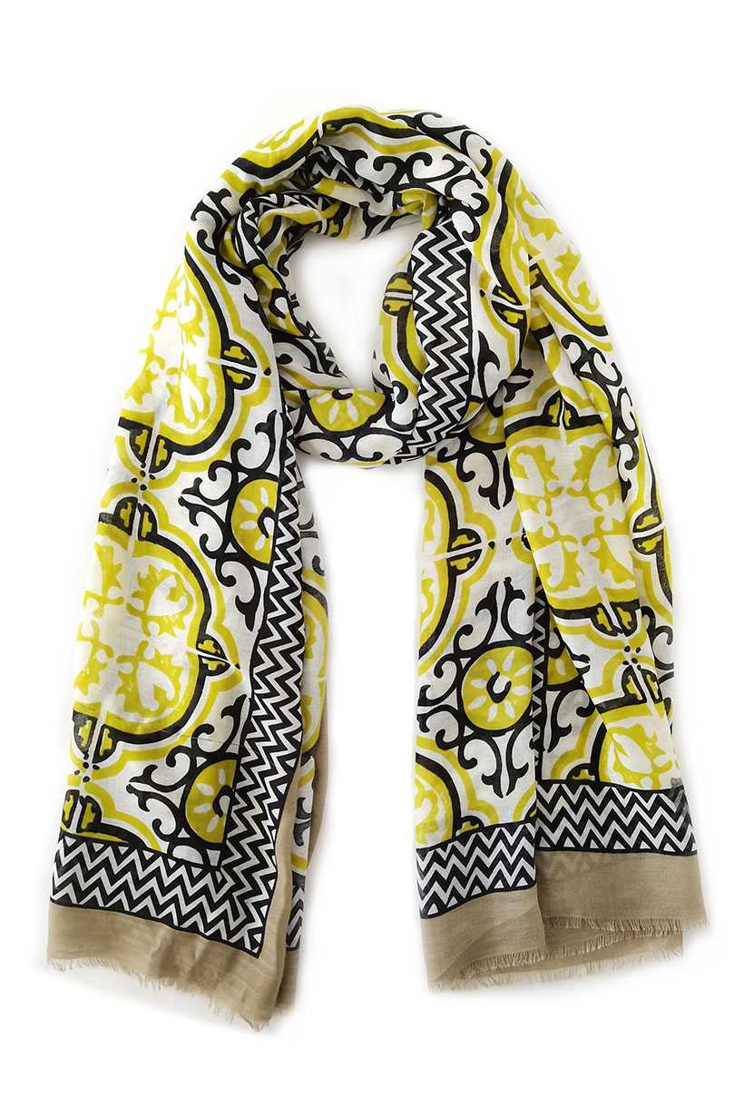 Tile Print Scarf Smile Sparker