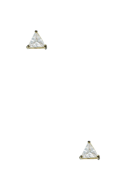 Triangle 7mm Crystal Stud Earring Smile Sparker