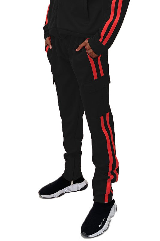 Two Stripe Cargo Pouch Track Pants Smile Sparker