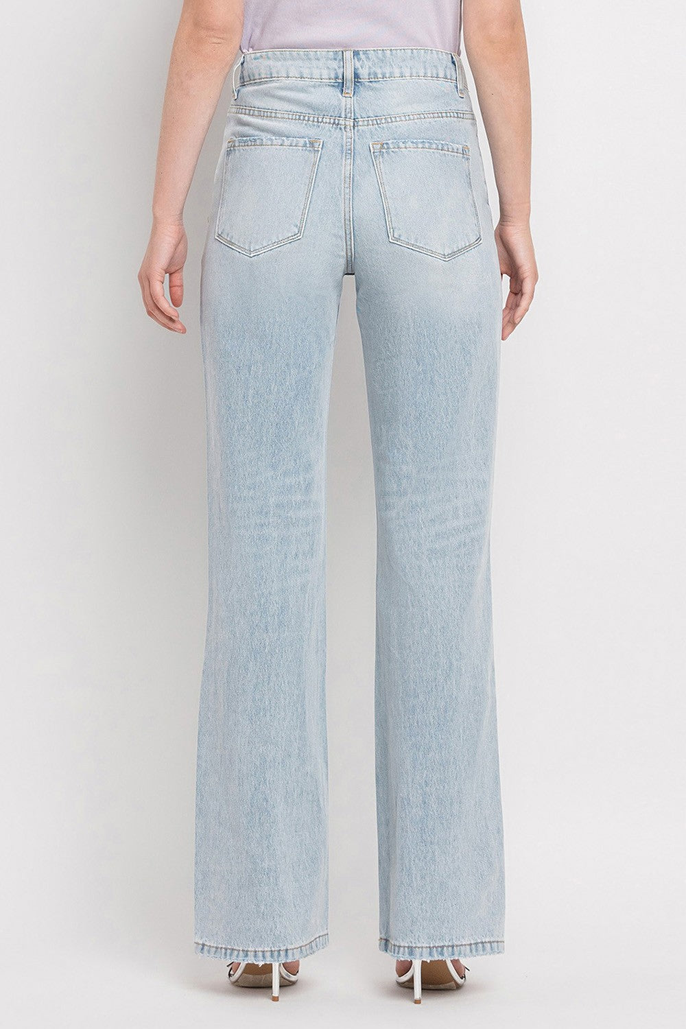 Vervet by Flying Monkey 90’S Vintage Super High Rise Flare Jeans - JEANS - Light blue