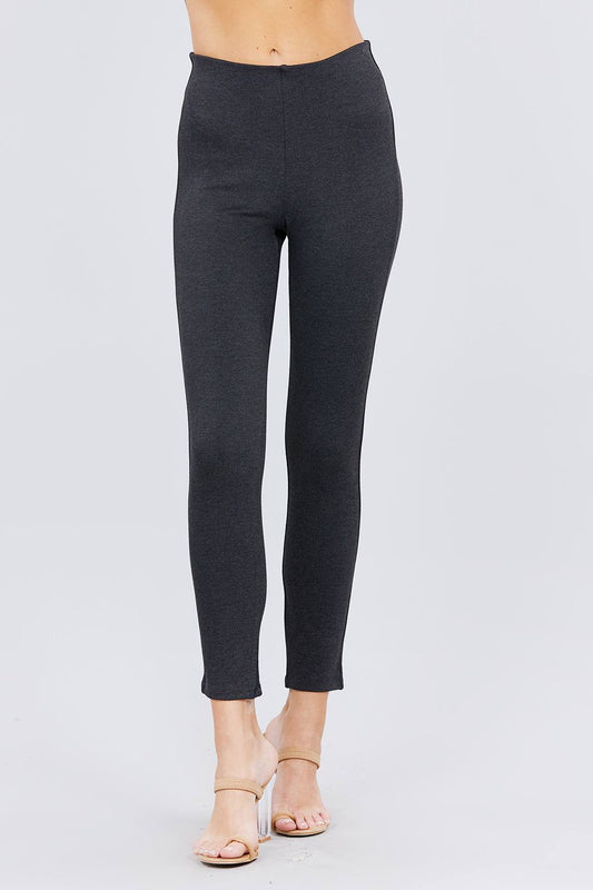 Waist Elastic Band Ponte Pants Smile Sparker