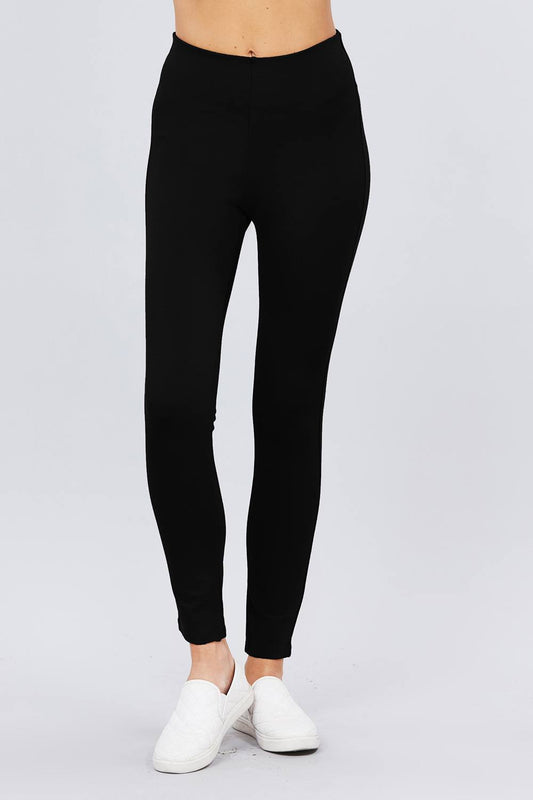 Waist Elastic Band Ponte Pants Smile Sparker