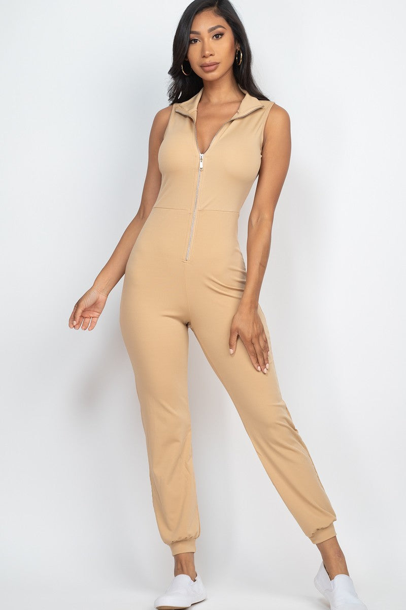 Zip Front Jumpsuit Smile Sparker