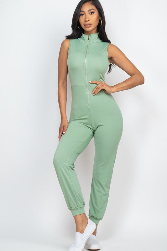 Zip Front Jumpsuit Smile Sparker